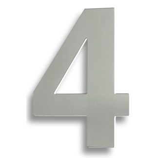 Eurospec NUM10174SSS Stainless Steel 7" Numerals (0-9) (Number 4) (LEAD TIME: 2-3 DAYS)