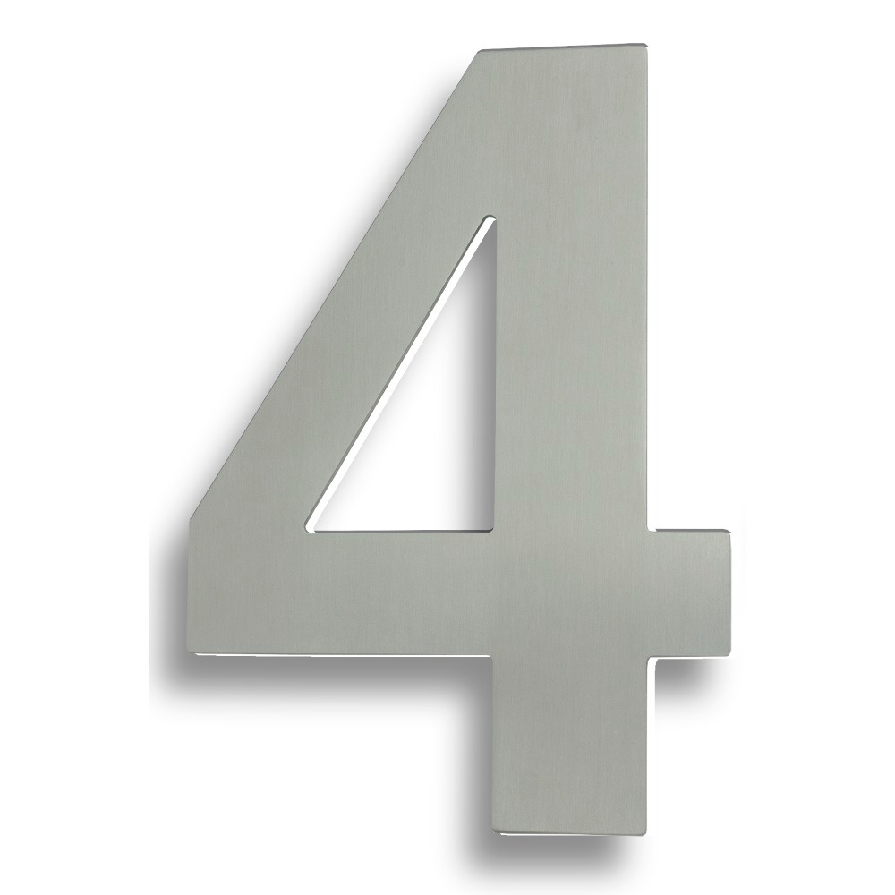 Eurospec NUM10174SSS Stainless Steel 7" Numerals (0-9) (Number 4) (LEAD TIME: 2-3 DAYS)