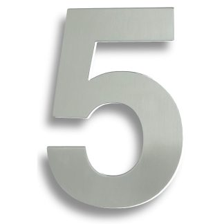 Eurospec NUM10175SSS Stainless Steel 7" Numerals (0-9) (Number 5) (LEAD TIME: 2-3 DAYS)