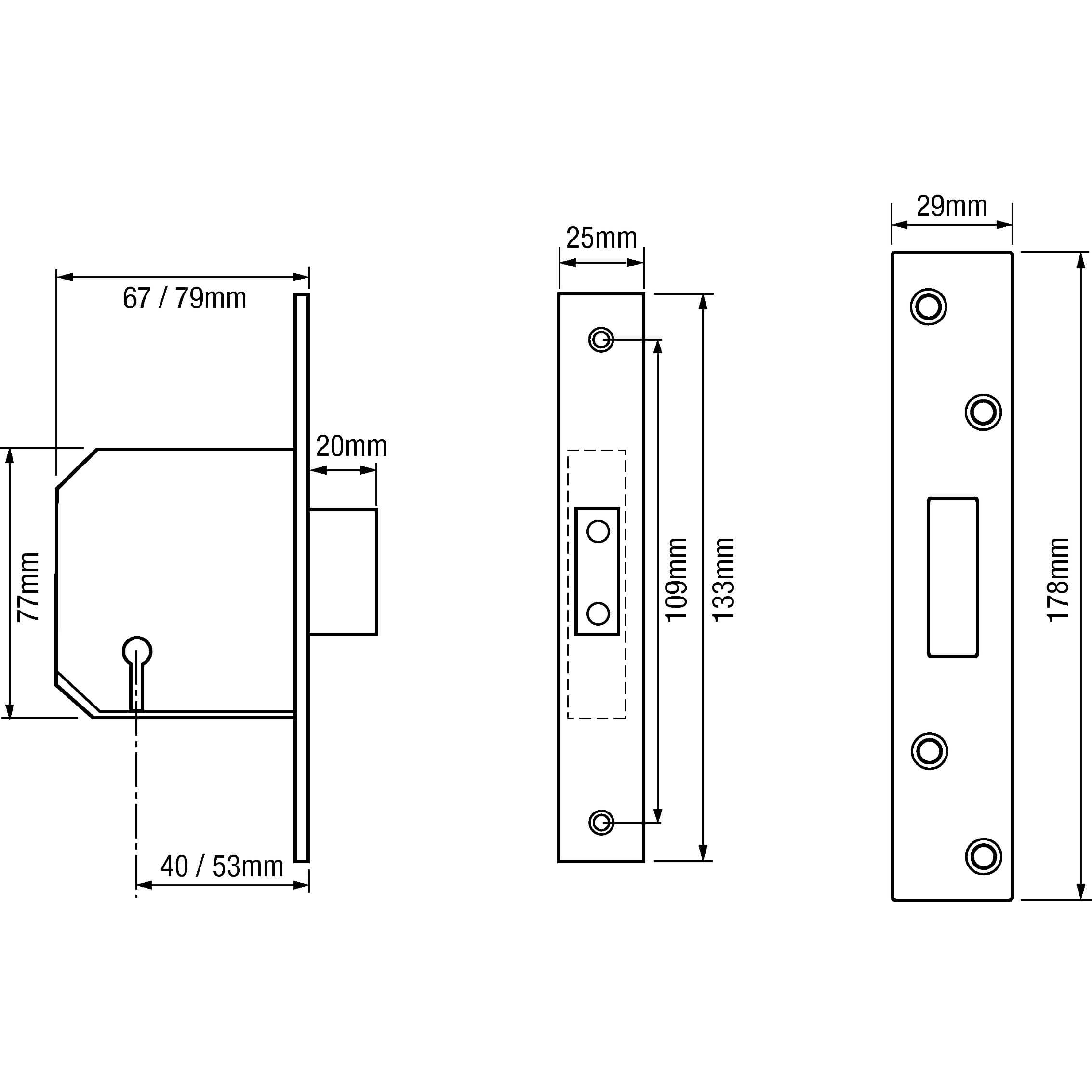 (Ex Chubb) Union 3G114E British Standard Mortice Deadlock with Microswitch - Image 6