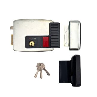 Cisa 11931 Electric Nightlatch Rim Lock With Hold Back for Metal Doors and Gates