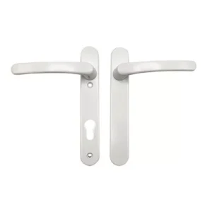 TSS Blank External Lever Lever UPVC Multipoint Door Handles - 92mm PZ Sprung 122mm Screw Centres